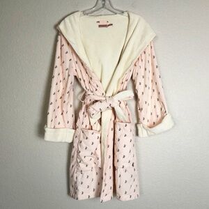 Juicy Couture Pink/White Dog Motif Robe S